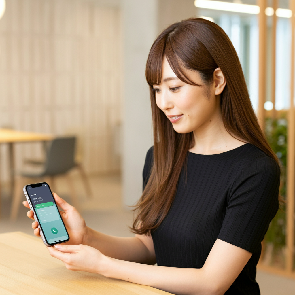 iPhoneの留守番電話画面